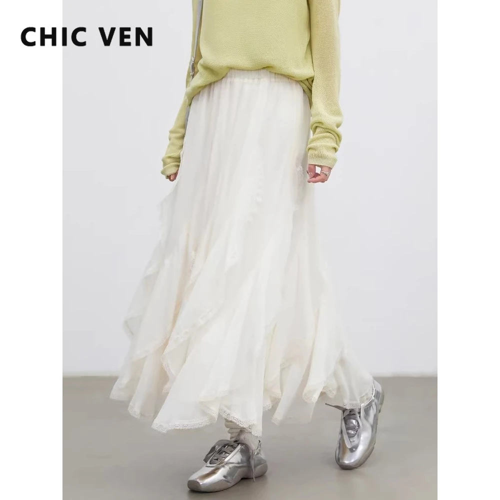 Модная женская юбка CHIC VEN с рюшами, свободная повседневная новая асимметричная юбка с кружевом и эластичной талией, средней длины, весна-лето 2026
Модная женская юбка CHIC VEN с рюшами, свободная повседневная новая асимметричная юбка с кружевом и эластичной талией, средней длины, весна-лето 2026