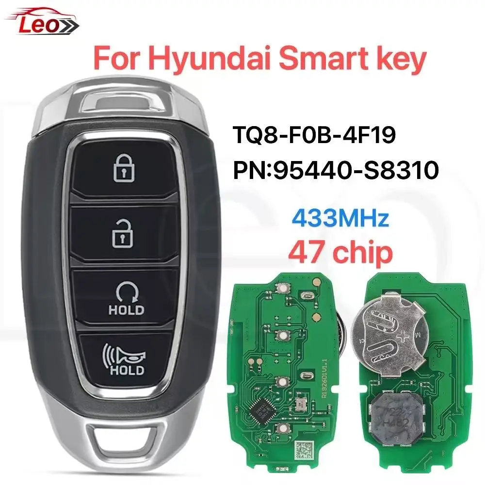 Leo PN:95440-S8310 для Hyundai Palisade 2020-2021, умный дистанционный ключ от машины, 433 МГц, 47 чипов, 4 кнопки, FCC ID: TQ8-F0B-4F19
Leo PN:95440-S8310 для Hyundai Palisade 2020-2021, умный дистанционный ключ от машины, 433 МГц, 47 чипов, 4 кнопки, FCC ID: TQ8-F0B-4F19