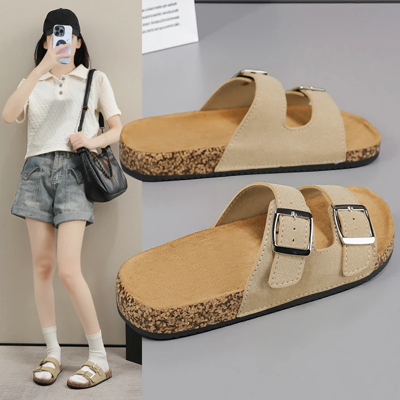 Unisex Soft Cork Sole Closed Toe Slides Breathable Outdoor Beach Daily Sandals
Unisex Soft Cork Sole Closed Toe Slides Breathable Outdoor Beach Daily Sandals
