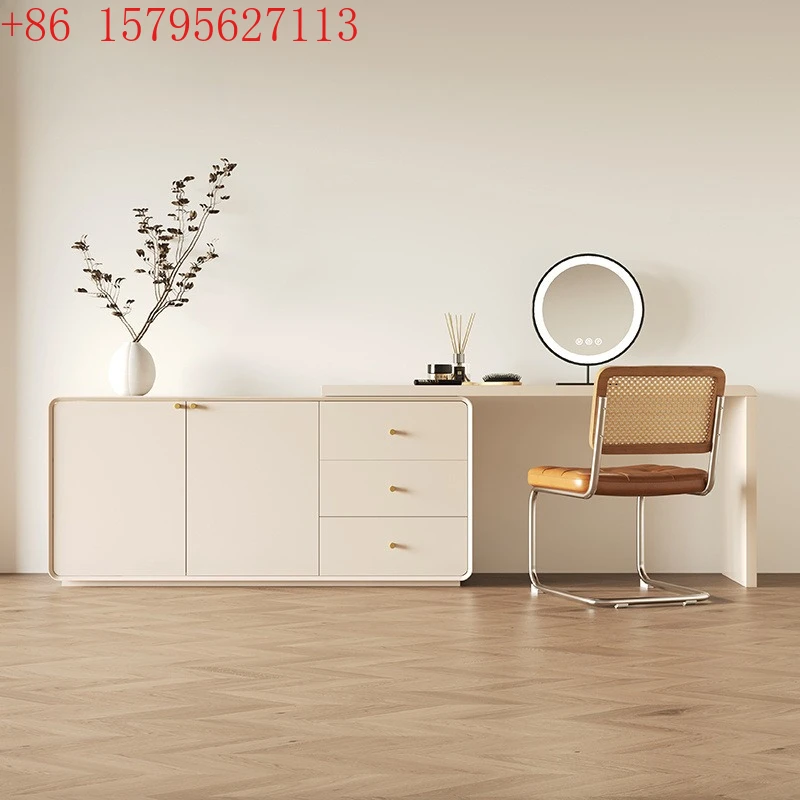 Light luxury cream style dresser retractable integrated solid wood home master bedroom modern minimalist storage makeup mirror
Light luxury cream style dresser retractable integrated solid wood home master bedroom modern minimalist storage makeup mirror
