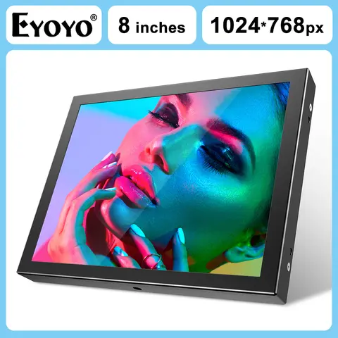 EYOYO Mini LED Screen 5/7/8 Inch Portable Industrial Monitor TFT Panel With HDMI AV VGA Port For DVD Computer CCTV Car Rear View