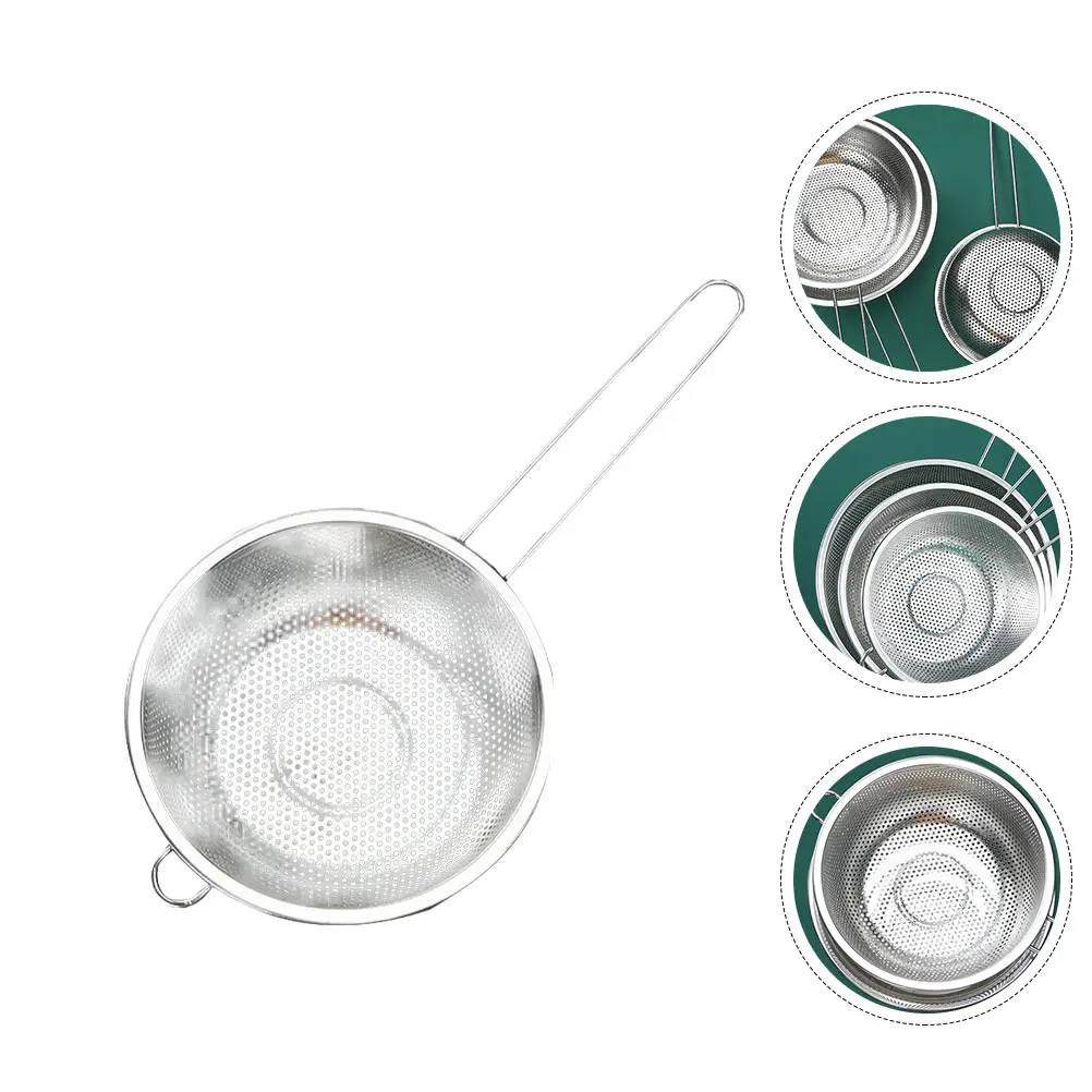 1pc Single-Handle Rice Wash Basin Stainless Steel Kitchen Colander Draining Basket Vegetable Fruit Porous Strainer Sink Tool
1pc Single-Handle Rice Wash Basin Stainless Steel Kitchen Colander Draining Basket Vegetable Fruit Porous Strainer Sink Tool