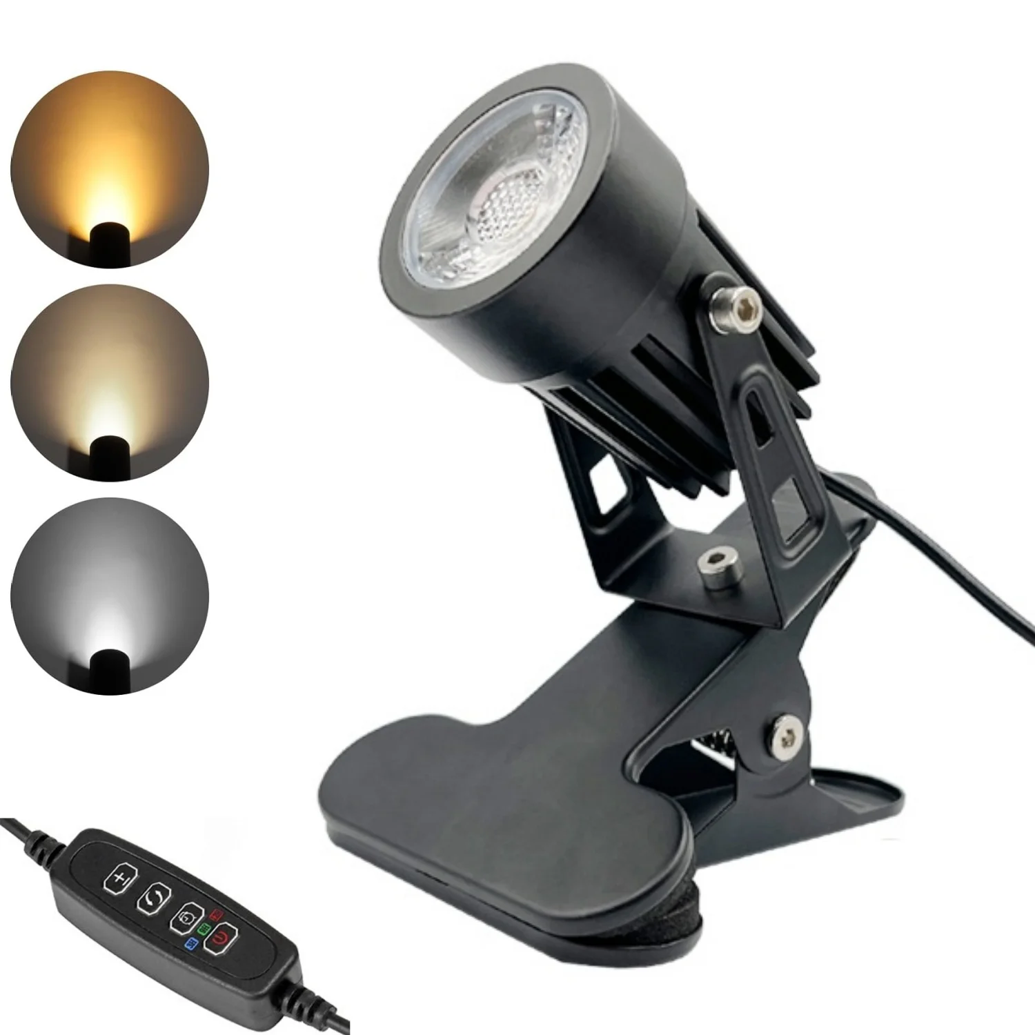 LED Clamp Spot Light, 5W 270° Rotatable Head, Clip on Spotlight, Desk Lamp with Clip,3 Color Modes & Dimmable, USB Cable Switch
LED Clamp Spot Light, 5W 270° Rotatable Head, Clip on Spotlight, Desk Lamp with Clip,3 Color Modes & Dimmable, USB Cable Switch