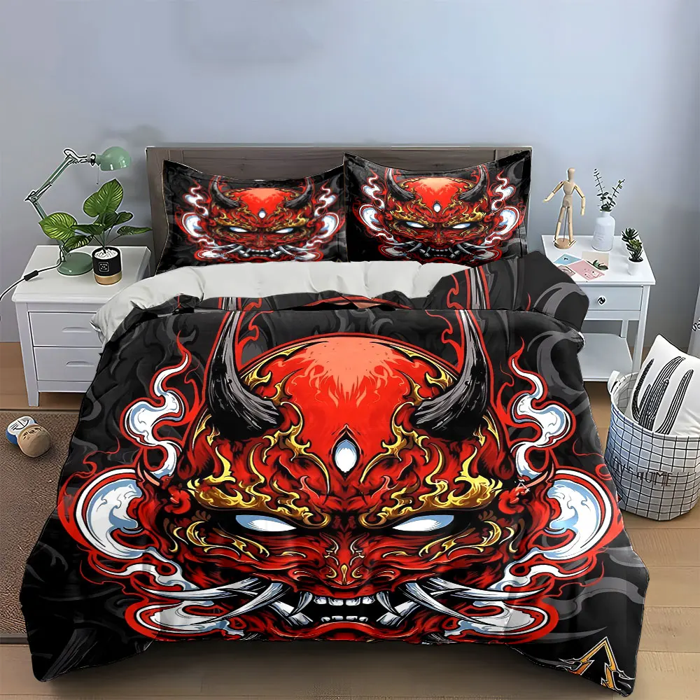 "Japanese Demon Art Decor Set" Bedding Set with 1 Duvet Cover 2 Pillowcases Single Double King Queen, Gift
"Japanese Demon Art Decor Set" Bedding Set with 1 Duvet Cover 2 Pillowcases Single Double King Queen, Gift