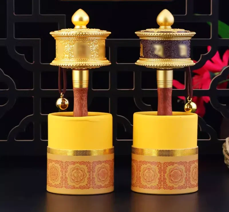 Chinese Xizang Style Hand Turned Gold Wheel Tabletop Decoration
Chinese Xizang Style Hand Turned Gold Wheel Tabletop Decoration