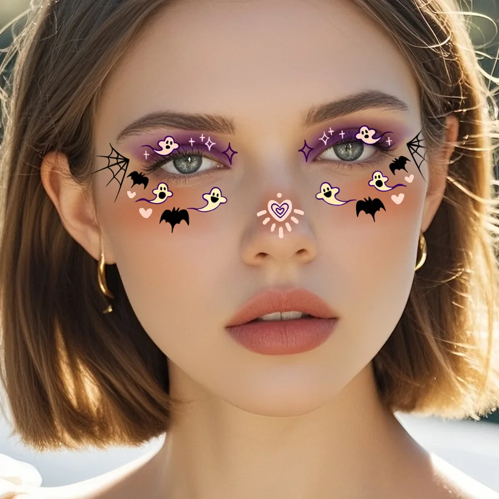 12 Pcs Temporary Halloween Face Tattoos Colorful Festival Performance Makeup Stickers Waterproof Safe for Skin Premium
12 Pcs Temporary Halloween Face Tattoos Colorful Festival Performance Makeup Stickers Waterproof Safe for Skin Premium