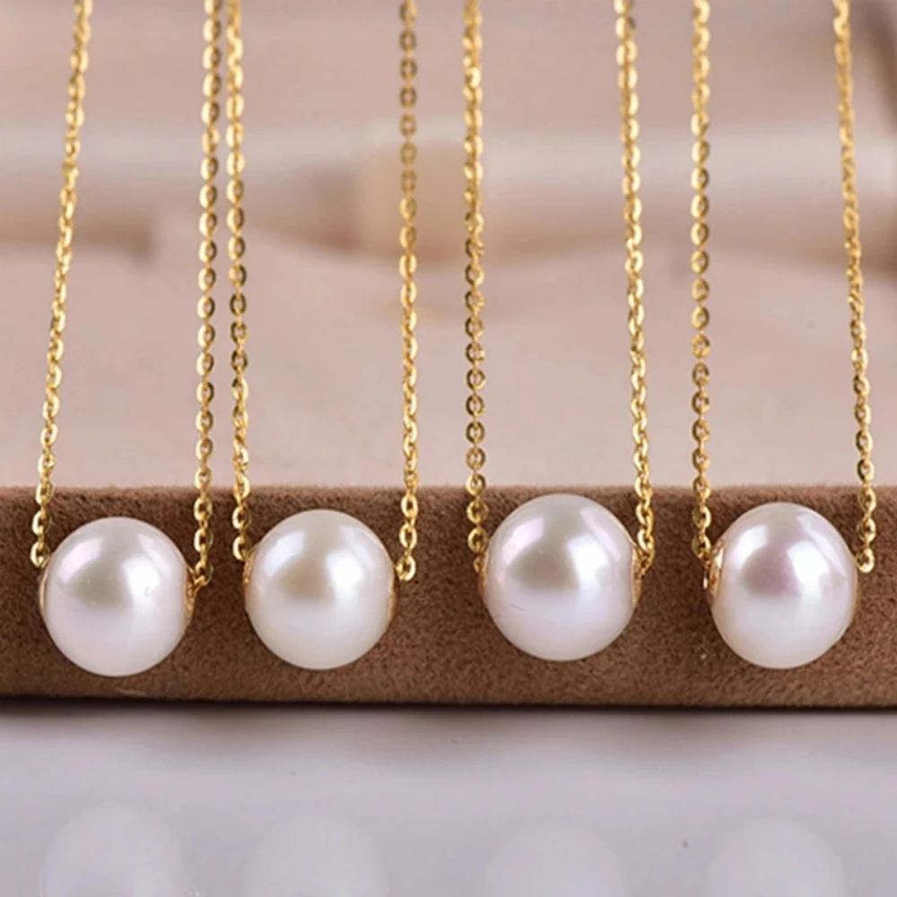 Real 18K Gold Necklace Natural Freshwater Pearl Pendant Pure AU750 Chain Fine Jewelry Gift for Women DC1007
Real 18K Gold Necklace Natural Freshwater Pearl Pendant Pure AU750 Chain Fine Jewelry Gift for Women DC1007