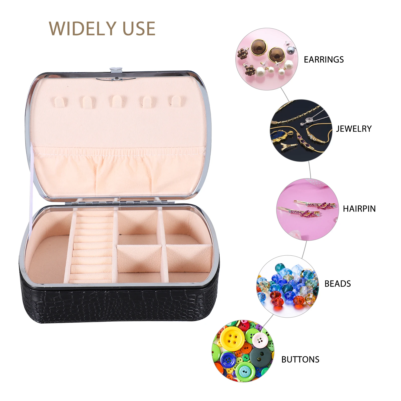 Jewelry Storage Box Large Capacity Print Portable PU Case Earring Necklace Travel Alligator Pattern Holder Sealing Lid
Jewelry Storage Box Large Capacity Print Portable PU Case Earring Necklace Travel Alligator Pattern Holder Sealing Lid