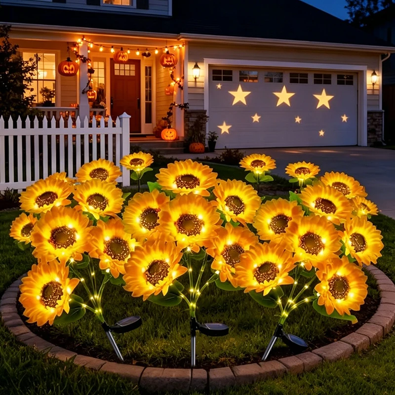Outdoor LED Solar Garden Lights Fabric Sunflowers Decor Pathway Flower Lights for Garden Fence Courtyard Patio
Outdoor LED Solar Garden Lights Fabric Sunflowers Decor Pathway Flower Lights for Garden Fence Courtyard Patio