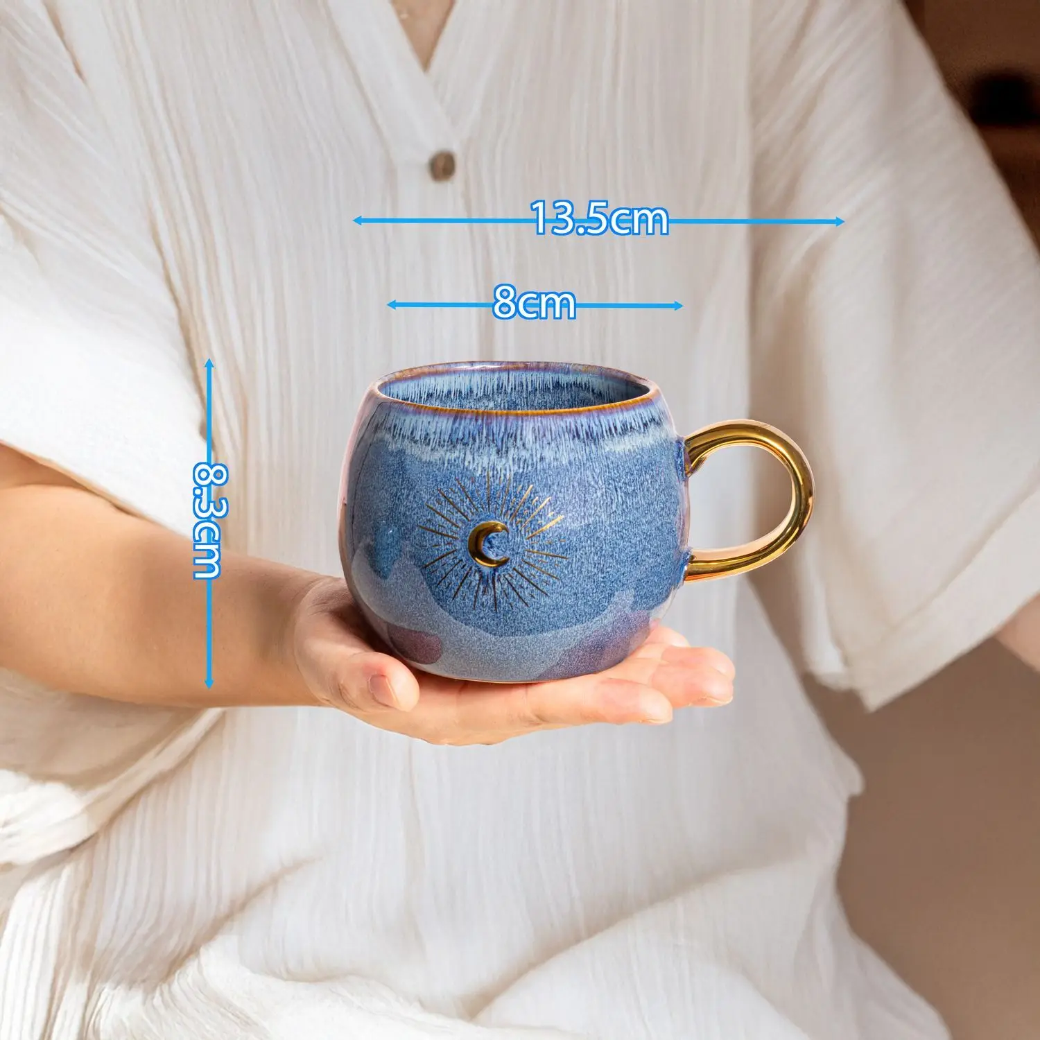 Ceramic series coffee cups, high-quality couple's mugs with large capacity of 500ml, mug set for couples
Ceramic series coffee cups, high-quality couple's mugs with large capacity of 500ml, mug set for couples
