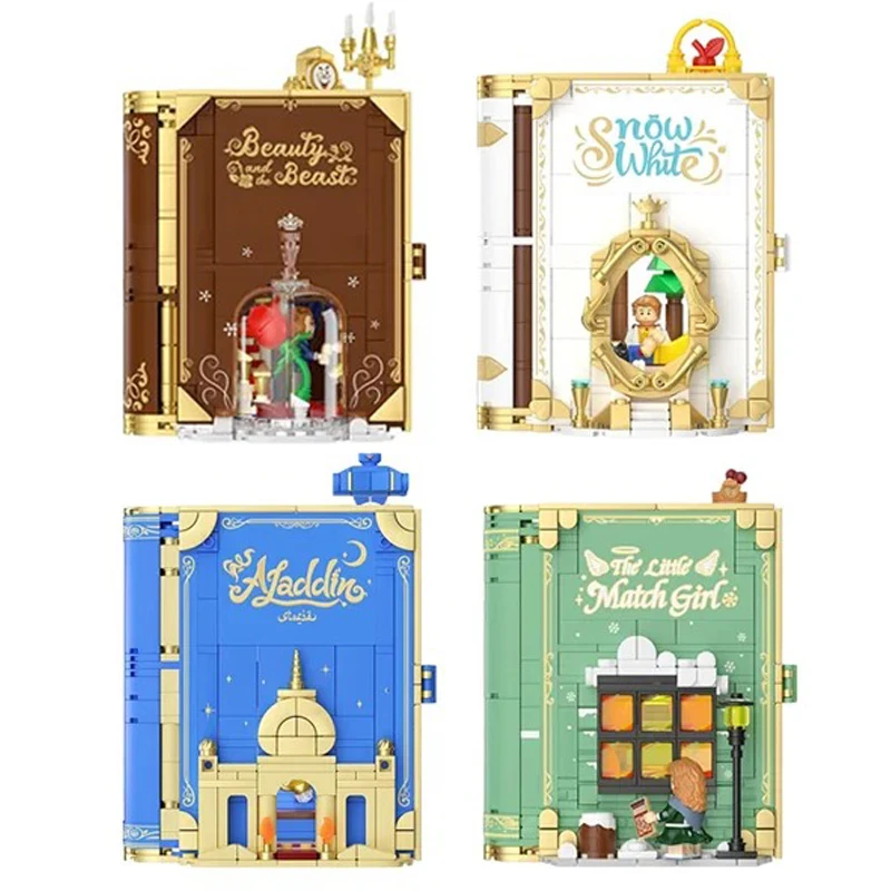 Fairy Tale Book MOC Litter Girl Selling Matchs Snow White Aladdin Lamp Beauty and The Beast Model Building Blocks Brick Toys
Fairy Tale Book MOC Litter Girl Selling Matchs Snow White Aladdin Lamp Beauty and The Beast Model Building Blocks Brick Toys