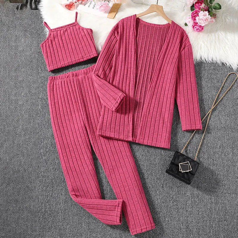 Kids Clothes Suits for 8-12years Girls Tank Top+cardigan+long Pants 3pcs Children's Outfits New Fashion Spring Autumn Clothing
Kids Clothes Suits for 8-12years Girls Tank Top+cardigan+long Pants 3pcs Children's Outfits New Fashion Spring Autumn Clothing