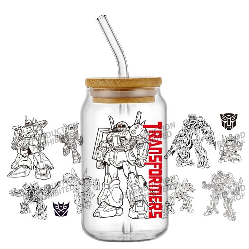 High Quality 3D Transformers Cartoon Decal Transfer Sticker for 16oz Libbey Can DIY Mug Washable UV DTF Cup Wrap
High Quality 3D Transformers Cartoon Decal Transfer Sticker for 16oz Libbey Can DIY Mug Washable UV DTF Cup Wrap