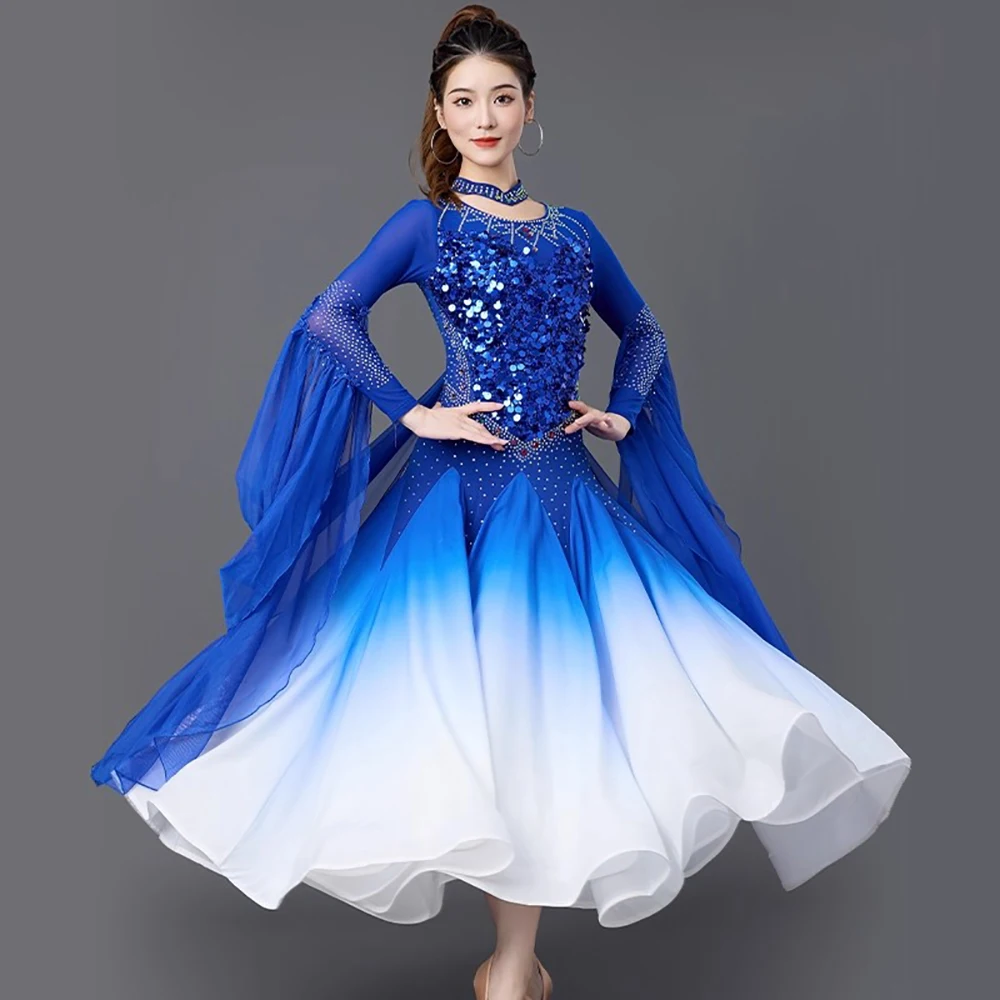 Ballroom Dance Dress 2026 New Women Sequin Modern Dance Performance Costumes Long Sleeve Tango Party Waltz Dancewear Clothes
Ballroom Dance Dress 2026 New Women Sequin Modern Dance Performance Costumes Long Sleeve Tango Party Waltz Dancewear Clothes