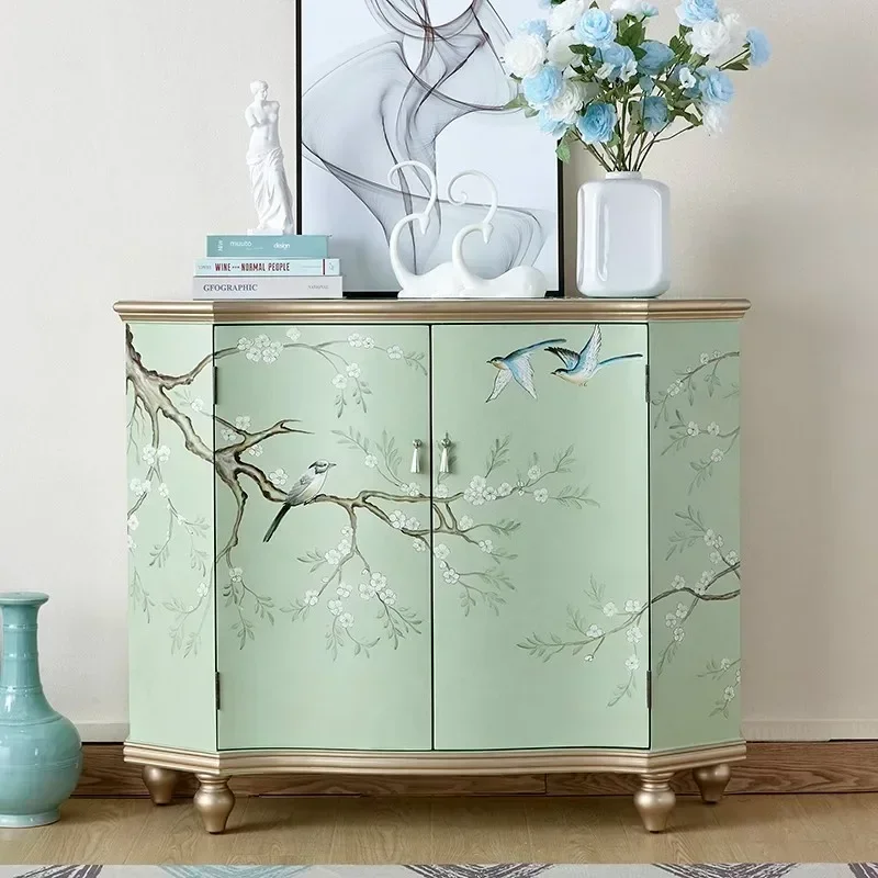 American rural retro entrance cabinet Solid wood dining side cabinet Art storage decorative cabinet Y
American rural retro entrance cabinet Solid wood dining side cabinet Art storage decorative cabinet Y