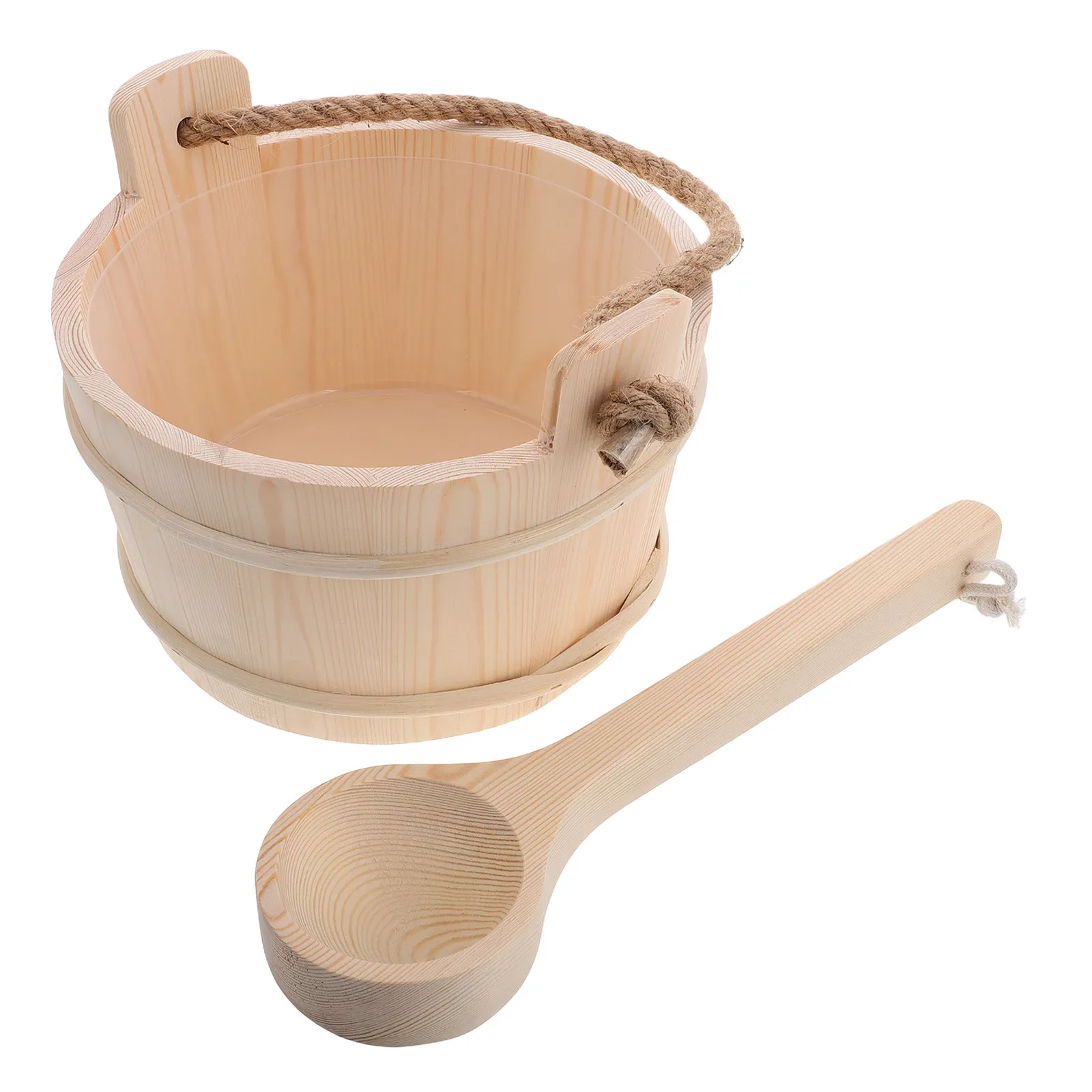 Wooden Sauna Bucket Ladle Set Multifunctional Steam Sauna Room Water Tool Portable Handle Design for Spa Bath Salt Soak Foot Tub
Wooden Sauna Bucket Ladle Set Multifunctional Steam Sauna Room Water Tool Portable Handle Design for Spa Bath Salt Soak Foot Tub