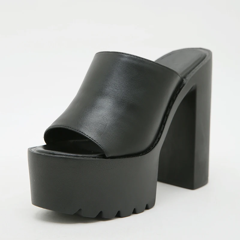 14cm High Heels Platform Sandals for Women Summer Outdoor Slides Black Punk Rivet Thick Heeled Slippers Pumps Slip-on
14cm High Heels Platform Sandals for Women Summer Outdoor Slides Black Punk Rivet Thick Heeled Slippers Pumps Slip-on