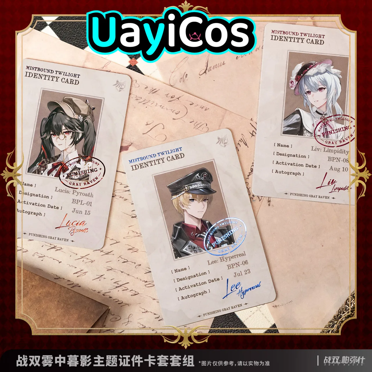 In Stock Original GRAY RAVEN:PUNISHING Lee Theme ID Card Set Lucia Liv Ornament Doll Accessories Anime Figure Game Kids Toy Gif
In Stock Original GRAY RAVEN:PUNISHING Lee Theme ID Card Set Lucia Liv Ornament Doll Accessories Anime Figure Game Kids Toy Gif