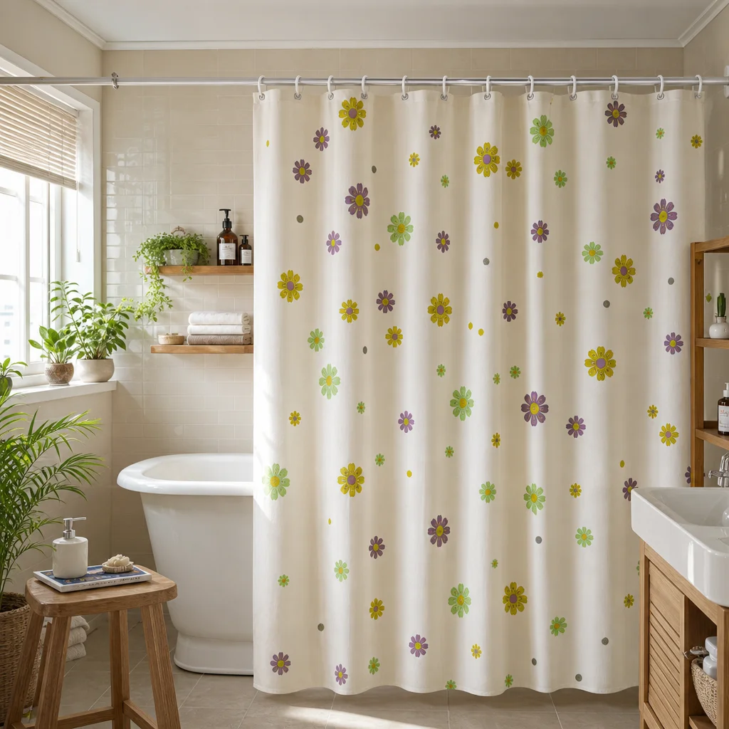 Floral Shower Curtain Cute Daisy Flower Plant Pattern Waterproof Fabric Modern Bathroom Decor Curtains with 12Hooks 180x180cm
Floral Shower Curtain Cute Daisy Flower Plant Pattern Waterproof Fabric Modern Bathroom Decor Curtains with 12Hooks 180x180cm