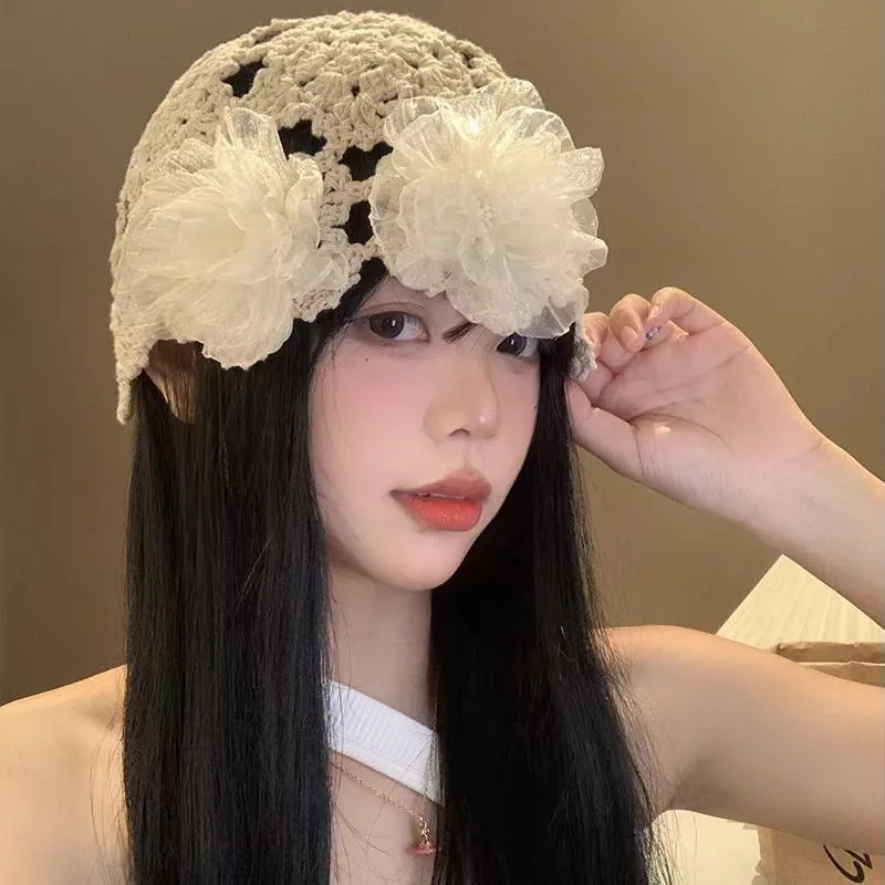 Summer Thin Crochet Lace Flower Knitted Slouchy Boho Hat for Women, Retro Vintage Beach Sun Hat with Face-Slimming Effect
Summer Thin Crochet Lace Flower Knitted Slouchy Boho Hat for Women, Retro Vintage Beach Sun Hat with Face-Slimming Effect