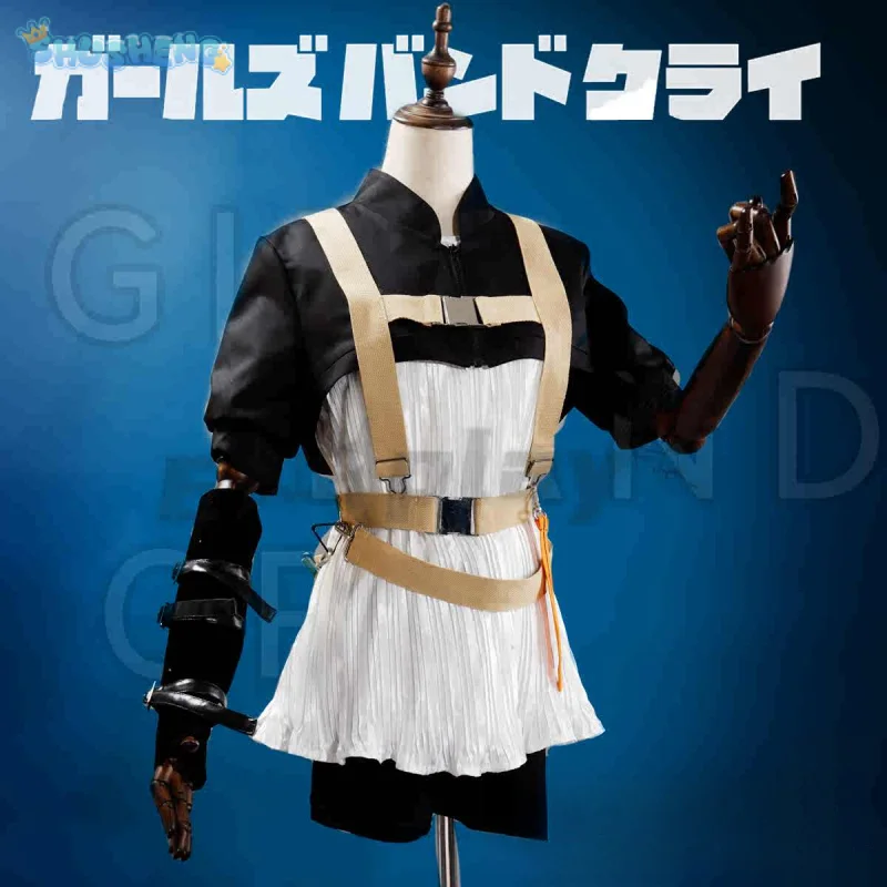 Momoka kawaragl girls band cry MMK cosplay costume Halloween dress jacket shoulder strap sleeve waist belt shorts woman man set
Momoka kawaragl girls band cry MMK cosplay costume Halloween dress jacket shoulder strap sleeve waist belt shorts woman man set