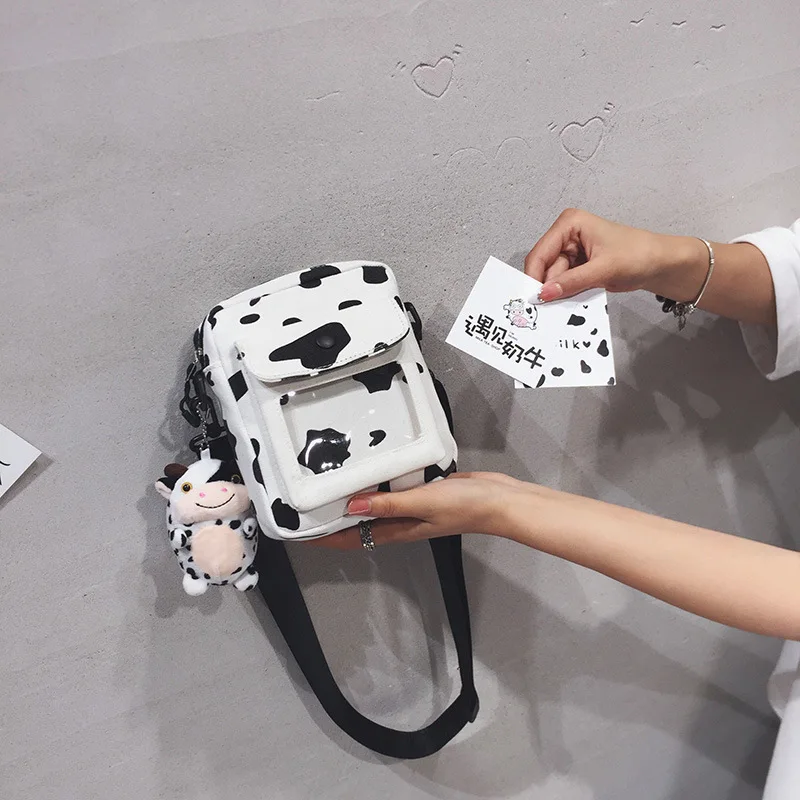 Canvas Cow Pattern Crossbody Bag Casual Korean Style Animal Pattern Shoulder Bag Solid Color Niche Design Small Phone Bags Women
Canvas Cow Pattern Crossbody Bag Casual Korean Style Animal Pattern Shoulder Bag Solid Color Niche Design Small Phone Bags Women