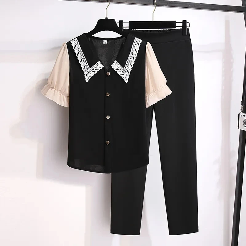 Spring and Autumn Commuter Solid Color Korean Two piece Fashion Set Women's Hollow Panel Top+Loose Casual Pants Two piece Set
Spring and Autumn Commuter Solid Color Korean Two piece Fashion Set Women's Hollow Panel Top+Loose Casual Pants Two piece Set