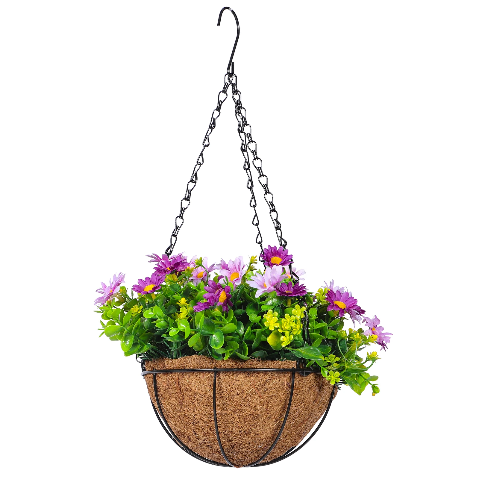 Coconut Palm Flower Basket Artificial Flowers Hanging Basket for Home Balcony Garden Decoration Indoor Outdoor
Coconut Palm Flower Basket Artificial Flowers Hanging Basket for Home Balcony Garden Decoration Indoor Outdoor