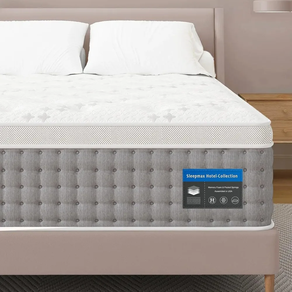 King Mattress 14 Inch - Hotel Collection Hybrid Mattress with Cooling Pressure Relief - Extra Lumbar & Hip Support,, Customized
King Mattress 14 Inch - Hotel Collection Hybrid Mattress with Cooling Pressure Relief - Extra Lumbar & Hip Support,, Customized