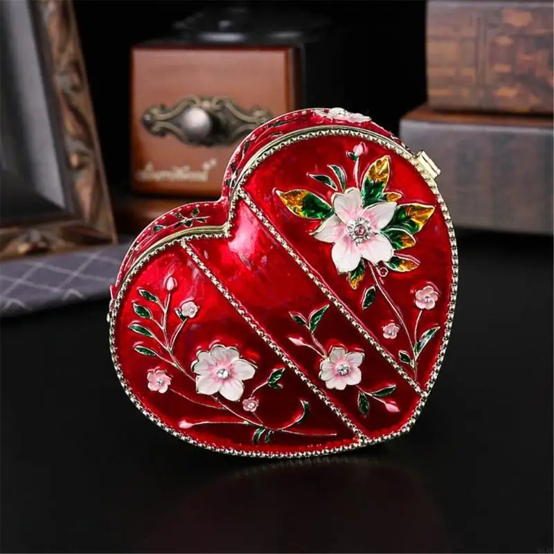 91AF Elegant Heart Jewelry Case Portable Storage for Earrings Necklaces
91AF Elegant Heart Jewelry Case Portable Storage for Earrings Necklaces