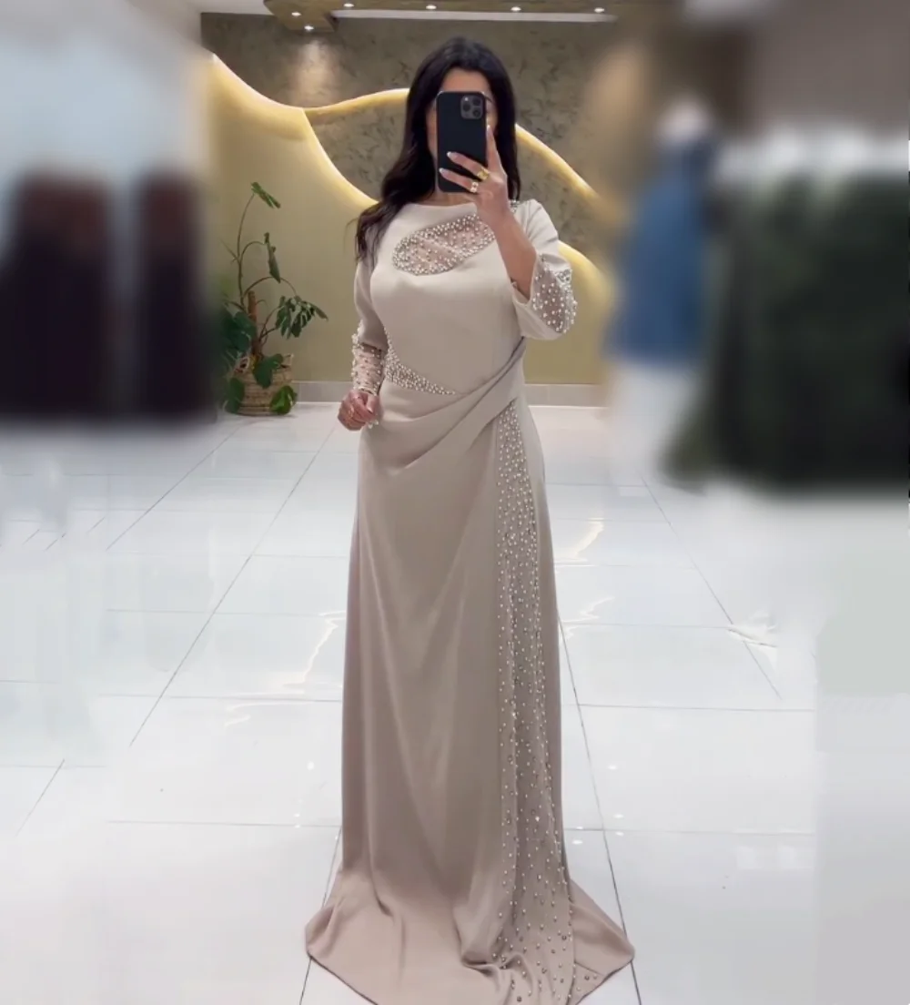 Customized Glitter Formal Evening Dress Beading O-Neck A-line Classic Long Dresses Bespoke Occasion Party Gown Exquisite
Customized Glitter Formal Evening Dress Beading O-Neck A-line Classic Long Dresses Bespoke Occasion Party Gown Exquisite