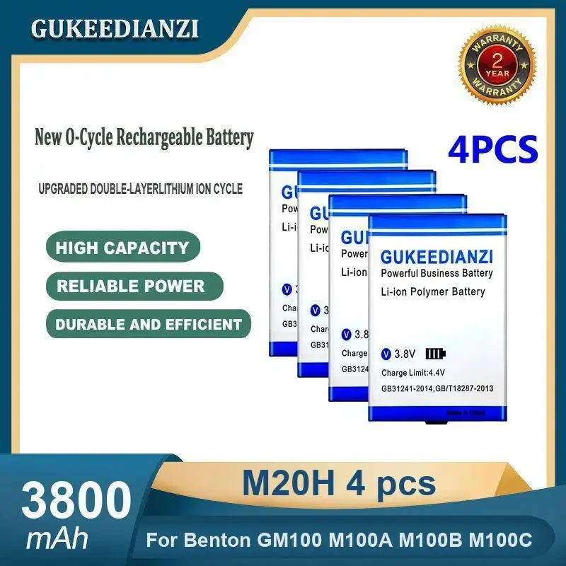 High Capacity 3800mAh M20H 4 pcs Industrial equipment battery For Benton GM100 M100A M100B M100C
High Capacity 3800mAh M20H 4 pcs Industrial equipment battery For Benton GM100 M100A M100B M100C