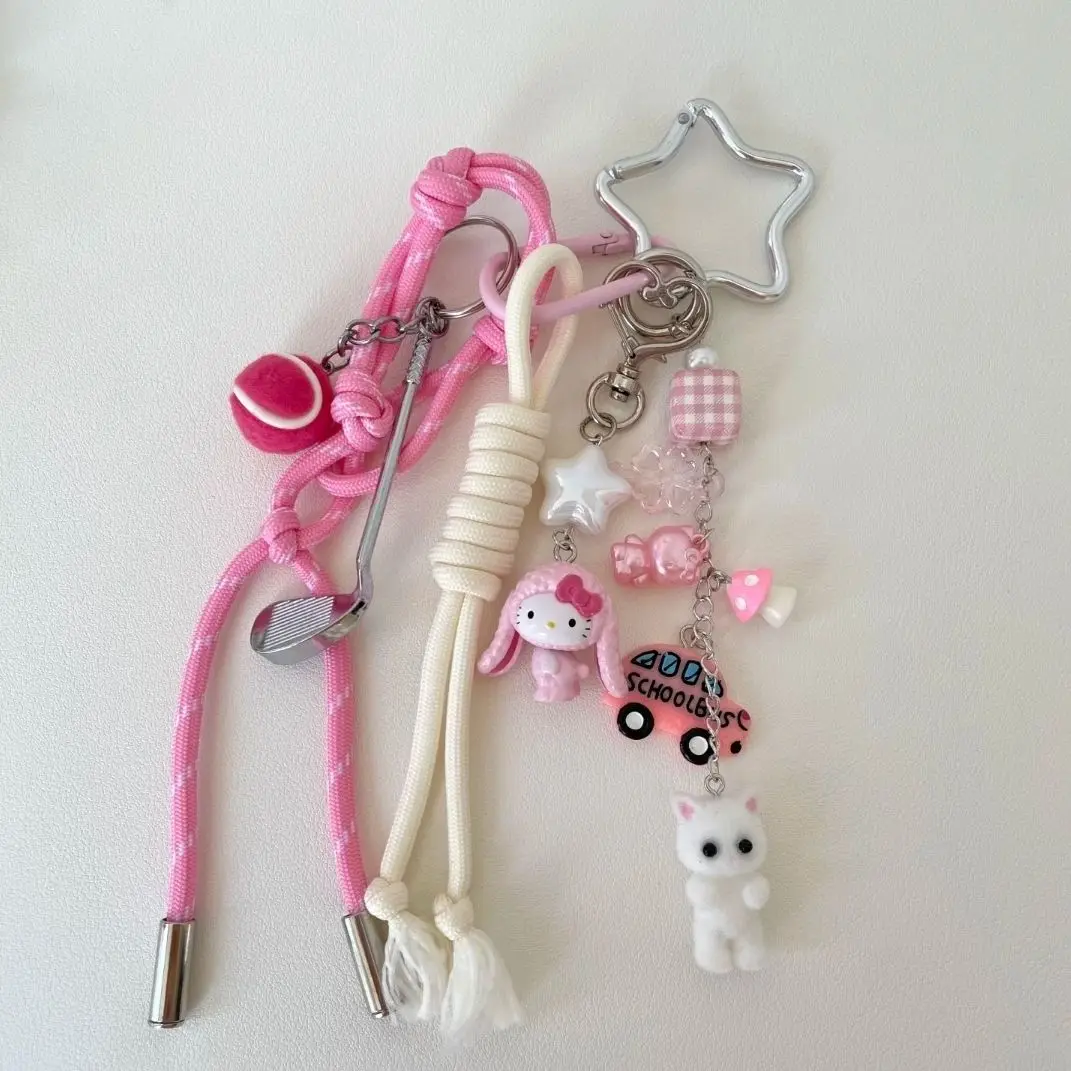 Kawaii original Hello Kitty beaded pendant tennis dice pendant popular keychain hanging decorative For Bag Women Girls Backpack
Kawaii original Hello Kitty beaded pendant tennis dice pendant popular keychain hanging decorative For Bag Women Girls Backpack