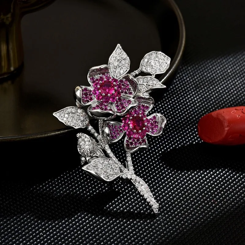 Heavy Duty High Quality Elegant Micro Inlaid Zircon Flower Brooch for Women Coat Suit Luxury Accessory Pin,Mid-century style
Heavy Duty High Quality Elegant Micro Inlaid Zircon Flower Brooch for Women Coat Suit Luxury Accessory Pin,Mid-century style