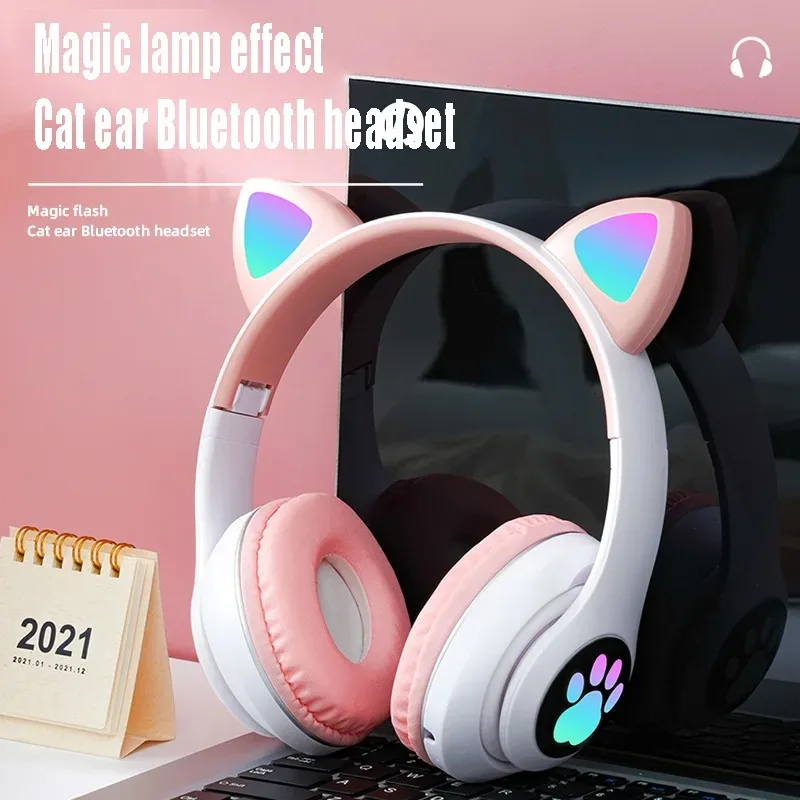P47M Беспроводные наушники-вспышки с милым котом Bluetooth с микрофоном и управлением, светодиодный стерео музыкальный шлем, телефон, Bluetooth-гарнитура, подарок
P47M Беспроводные наушники-вспышки с милым котом Bluetooth с микрофоном и управлением, светодиодный стерео музыкальный шлем, телефон, Bluetooth-гарнитура, подарок