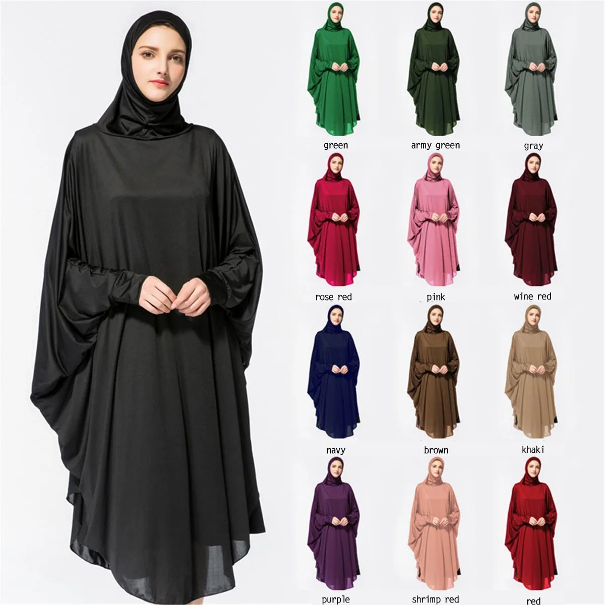 Ramadan Long Khimar Muslim Prayer Garment Abaya Robe Women Overhead Middle East Maxi Dress Islam Clothes Kaftan Eid Djellaba
Ramadan Long Khimar Muslim Prayer Garment Abaya Robe Women Overhead Middle East Maxi Dress Islam Clothes Kaftan Eid Djellaba