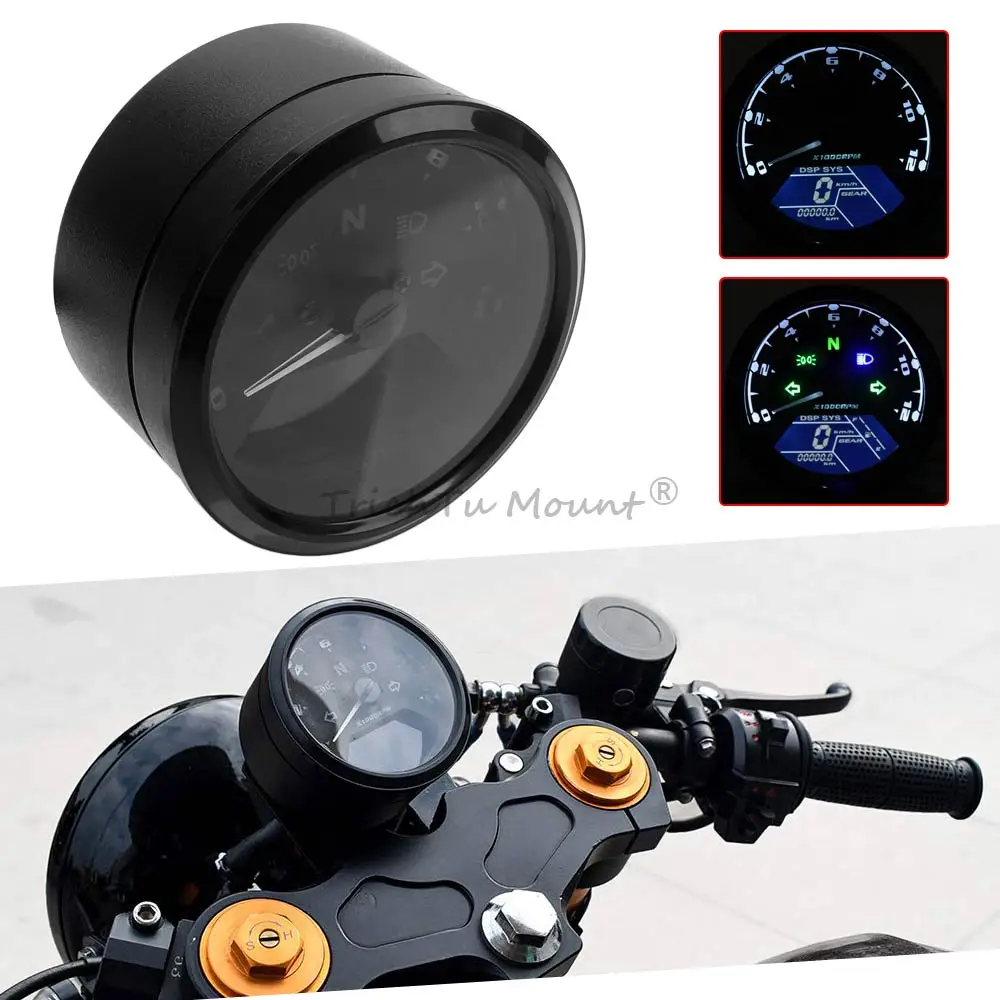 Motorcycle LCD Digital Odometer Tachometer Speedometer 2 - 4 Cylinders 12000rpm Moto Panel Speedometer Accessories Universal
Motorcycle LCD Digital Odometer Tachometer Speedometer 2 - 4 Cylinders 12000rpm Moto Panel Speedometer Accessories Universal
