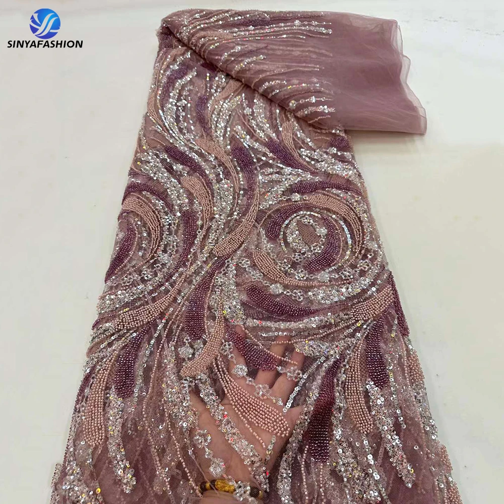 Sinya Embroidery Sequence Beads African French Tulle Lace Fabric 2023 High Quality Nigerian Luxury Beaded Lace Fabric For Women
Sinya Embroidery Sequence Beads African French Tulle Lace Fabric 2023 High Quality Nigerian Luxury Beaded Lace Fabric For Women