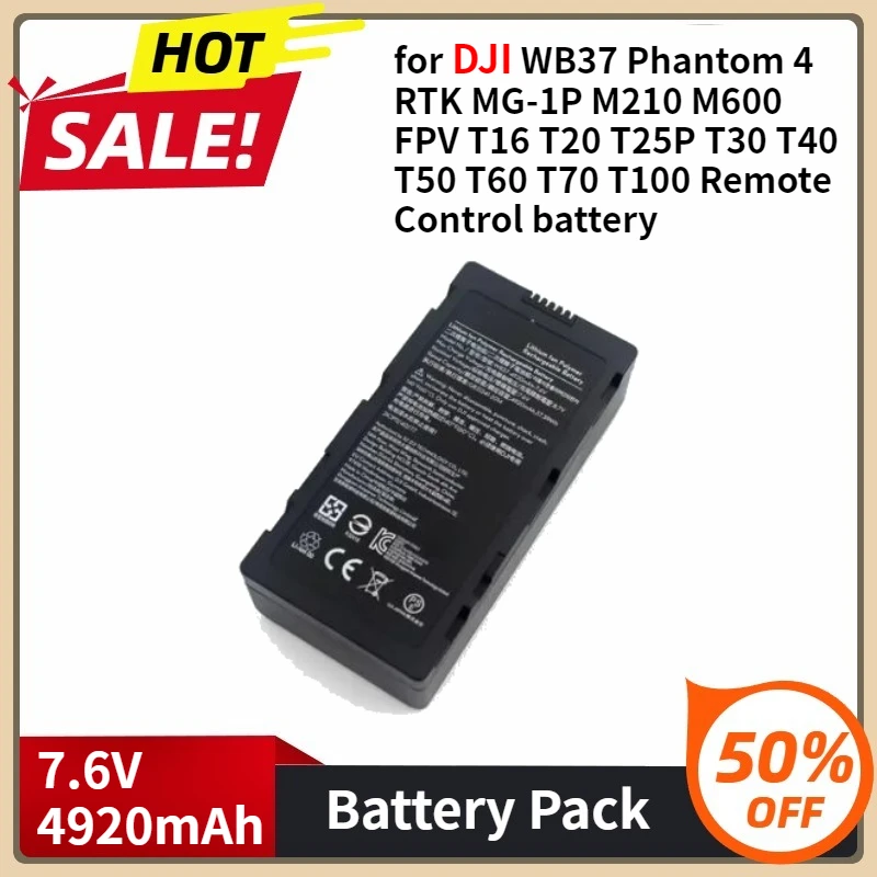 For DJI WB37 Phantom 4 RTK MG-1P M210 M600 FPV T16 T20 T25P T30 T40 T50 T60 T70 T100 Remote Control 4920mAh Battery
For DJI WB37 Phantom 4 RTK MG-1P M210 M600 FPV T16 T20 T25P T30 T40 T50 T60 T70 T100 Remote Control 4920mAh Battery