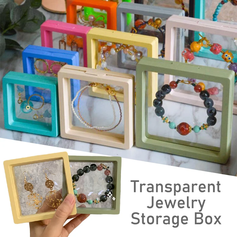 PE Film Jewelry Storage Box Mini Packaging Case Gemstone Free Stand Floating Frame Box Ring Earrings Necklace Display Holder
PE Film Jewelry Storage Box Mini Packaging Case Gemstone Free Stand Floating Frame Box Ring Earrings Necklace Display Holder