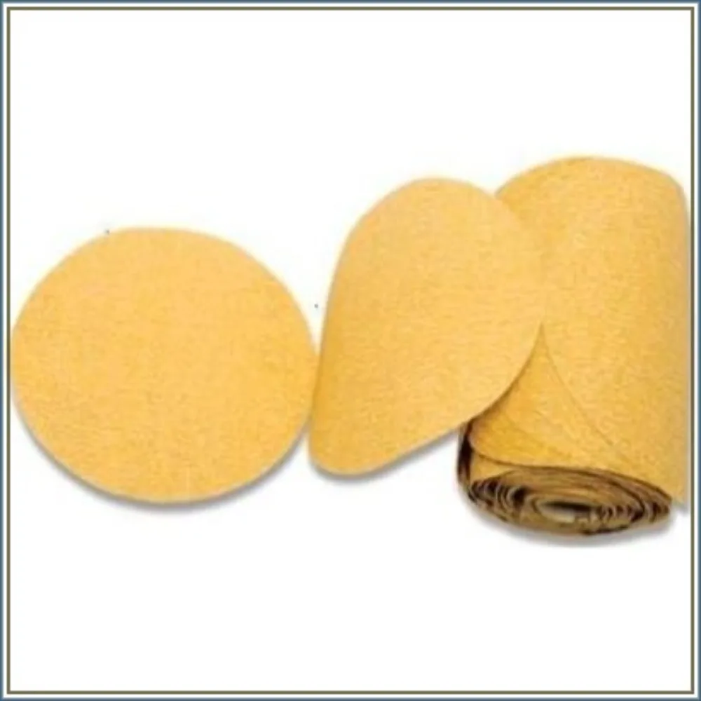 6" 320 Grit PSA Sanding Discs C Weight Gold Stearated Aluminum Oxide (100/roll)
6" 320 Grit PSA Sanding Discs C Weight Gold Stearated Aluminum Oxide (100/roll)