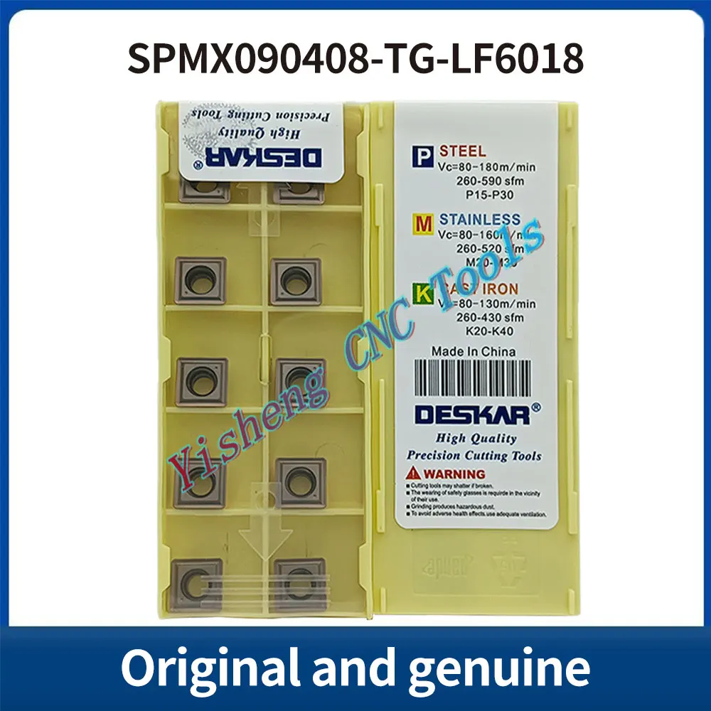 DESKAR 100% Original SPMX060204-TG SPMX090408-TG SPMX110408-TG LF6018 CNC cutting tool indexable threading carbide insert
DESKAR 100% Original SPMX060204-TG SPMX090408-TG SPMX110408-TG LF6018 CNC cutting tool indexable threading carbide insert