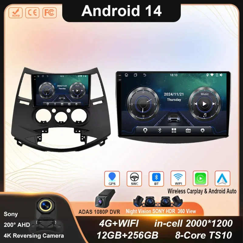 Android 14 Multimedia For Mitsubishi Grandis 1 2003 - 2011 GPS Navigation Stereo Head Unit Auto Radio Touch Screen Stereo Head
Android 14 Multimedia For Mitsubishi Grandis 1 2003 - 2011 GPS Navigation Stereo Head Unit Auto Radio Touch Screen Stereo Head