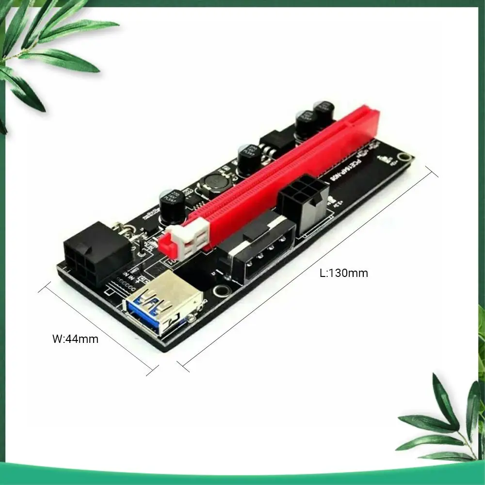 (NEW) PCI-E Pcie Riser 009 Express 1X To 16X Extender PCI E USB Riser 009S Dual 6Pin Adapter Card SATA 15Pin For Bitcoin Miner
(NEW) PCI-E Pcie Riser 009 Express 1X To 16X Extender PCI E USB Riser 009S Dual 6Pin Adapter Card SATA 15Pin For Bitcoin Miner