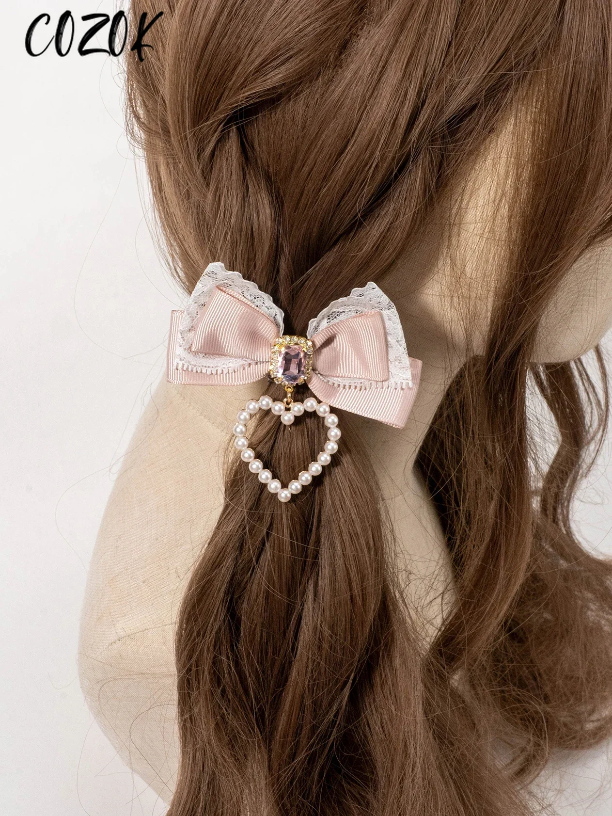 Cute Japanese Mass-Produced Bow Pearl Heart Lace Hairpin Sweet Girl Pink Barrettes Pair of Hairclips Women Hair Clips Hairpin
Cute Japanese Mass-Produced Bow Pearl Heart Lace Hairpin Sweet Girl Pink Barrettes Pair of Hairclips Women Hair Clips Hairpin