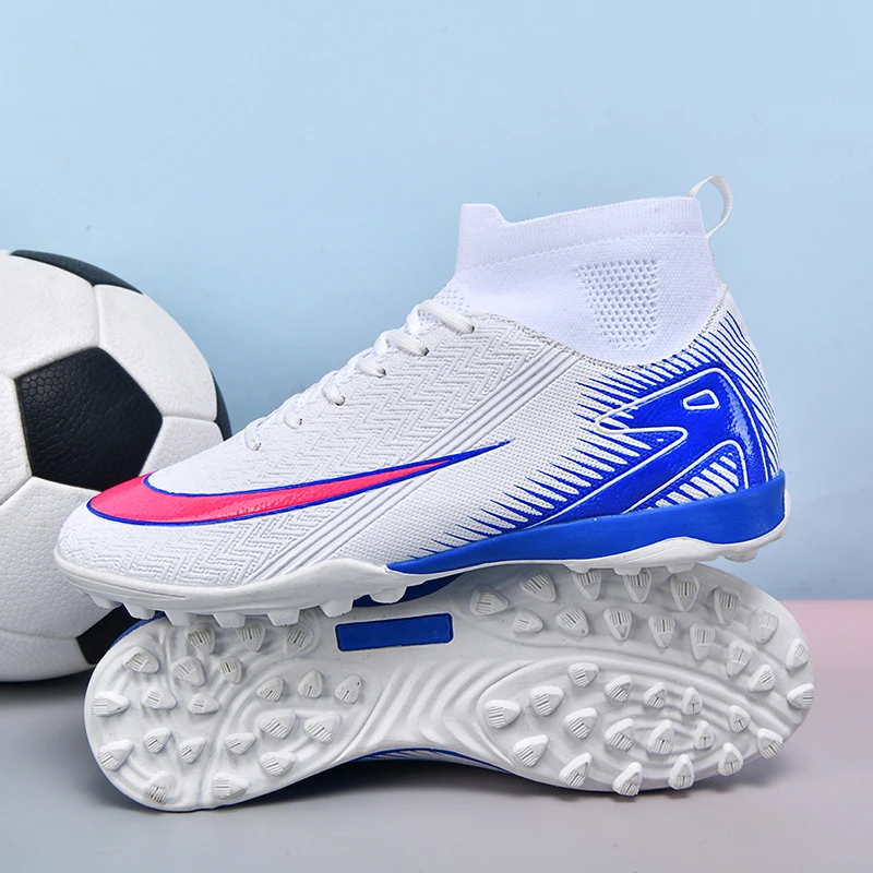 High Top Men Soccer Shoes Professional Football Boots Breathable Wear Resistant Training Match Sneakers Non Slip for Adult Sport
High Top Men Soccer Shoes Professional Football Boots Breathable Wear Resistant Training Match Sneakers Non Slip for Adult Sport