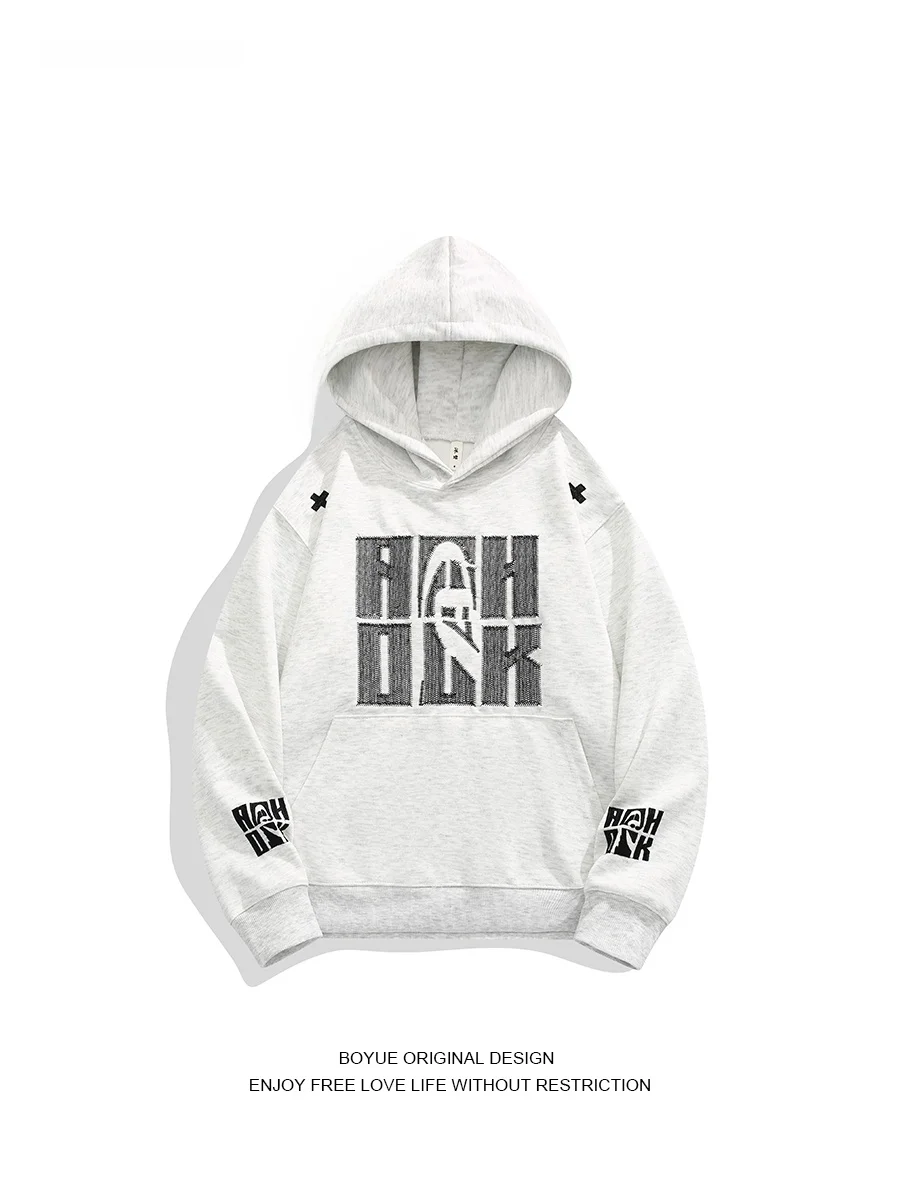Boyue American Heavy Embroidery Sports Hoodie Men's Faion Retro High Street Jaet Loose Fit Casual Long Sve Crew Ne
Boyue American Heavy Embroidery Sports Hoodie Men's Faion Retro High Street Jaet Loose Fit Casual Long Sve Crew Ne