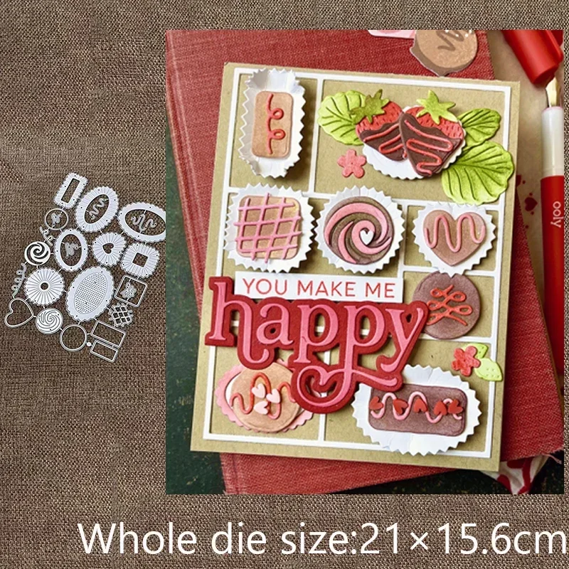 New Design Craft Metal stencil mold Cutting Dies Confections dessert candy scrapbook die cuts Album Paper Card Craft Embossing
New Design Craft Metal stencil mold Cutting Dies Confections dessert candy scrapbook die cuts Album Paper Card Craft Embossing