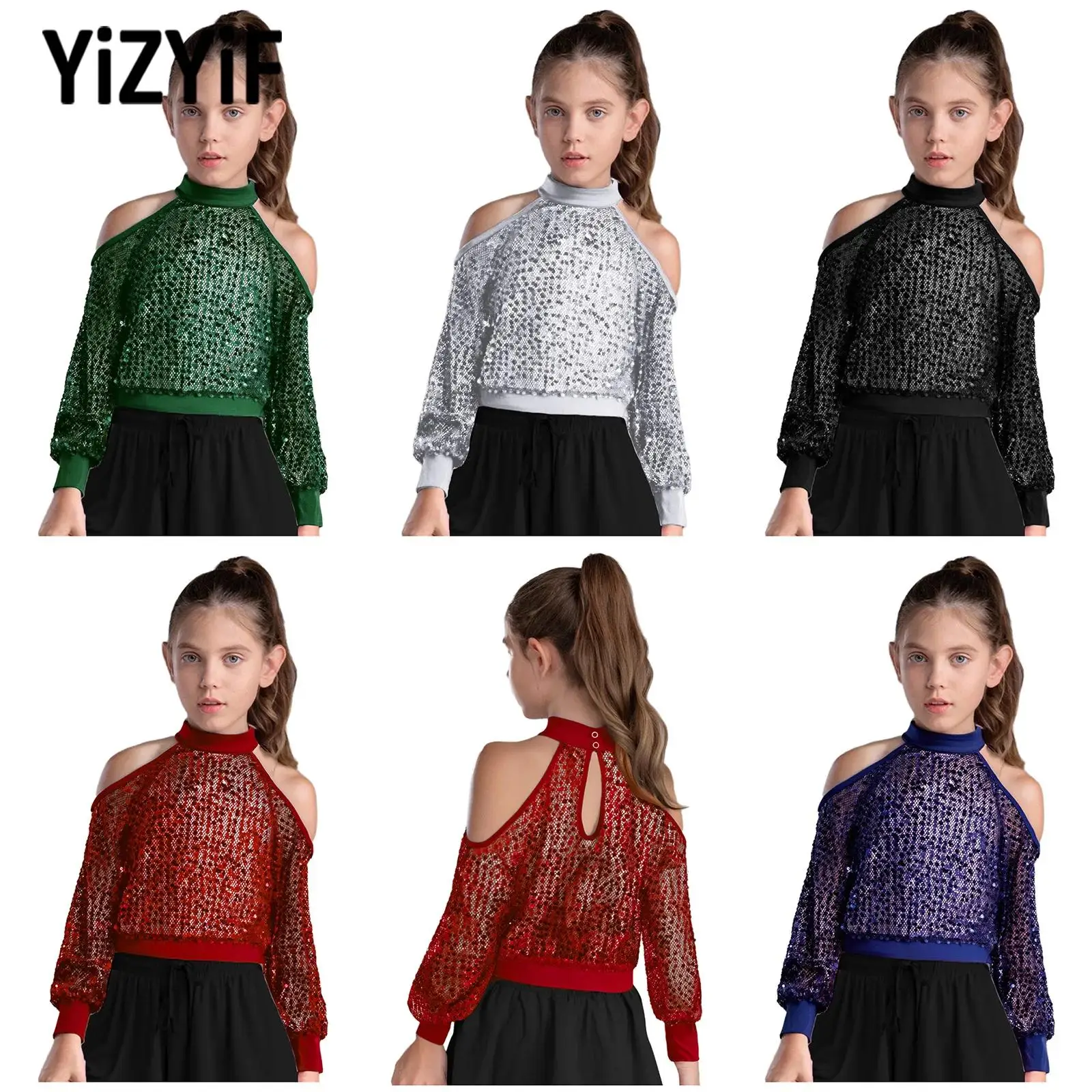 Kids Fashion Streetwear Girl Hip-hop Jazz Dancewear Cold Shoulder Hollow Out Mesh Blouse Long Sleeve Sequins Crop Top Daily Wear
Kids Fashion Streetwear Girl Hip-hop Jazz Dancewear Cold Shoulder Hollow Out Mesh Blouse Long Sleeve Sequins Crop Top Daily Wear