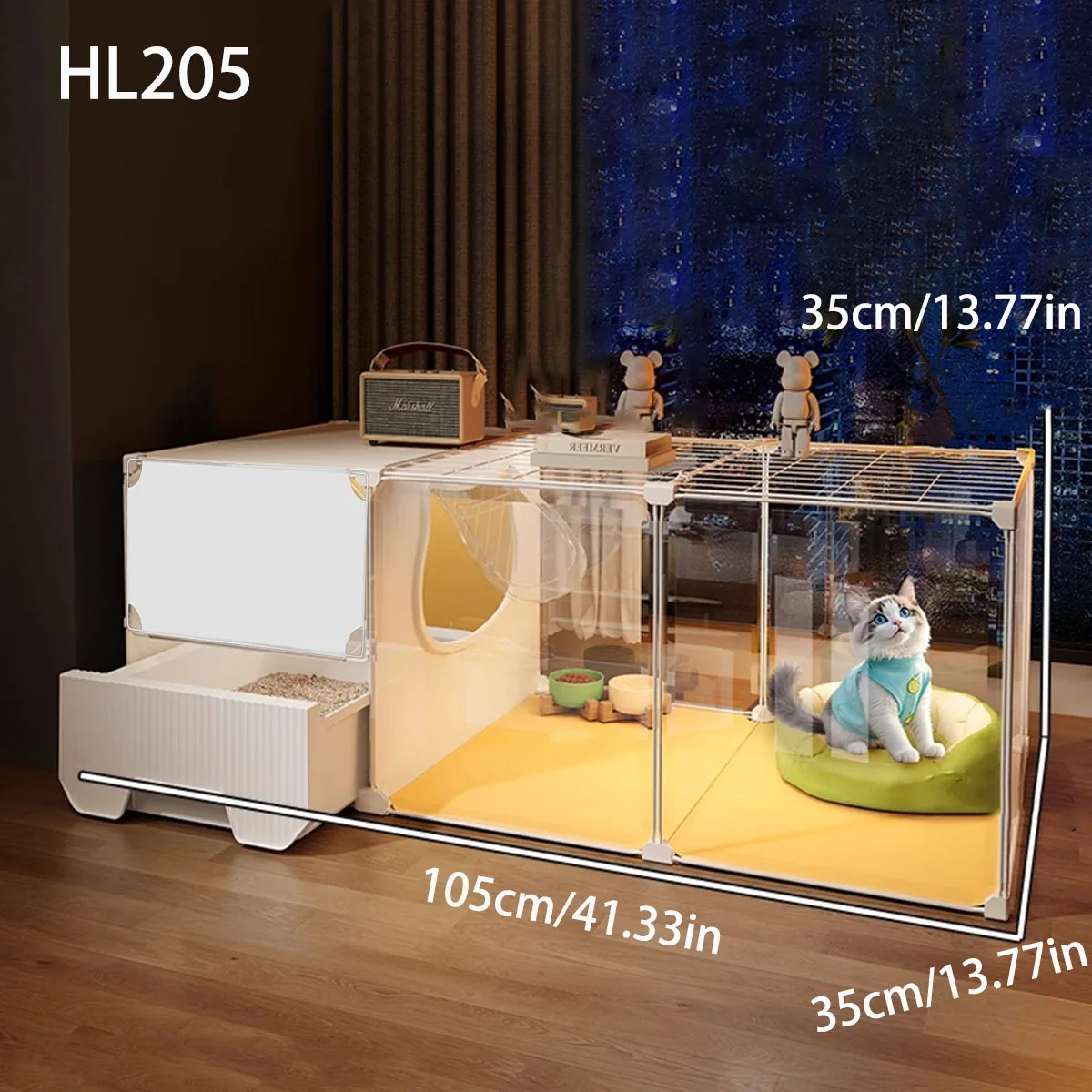 Cat Cage with Litter Box|Winter Insulation|Integrated Cat Toilet|Indoor Villa-Style Cat House|Plastic Cat Cabinet
Cat Cage with Litter Box|Winter Insulation|Integrated Cat Toilet|Indoor Villa-Style Cat House|Plastic Cat Cabinet